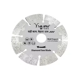 Yuri B-111 Segment Wall Expert Marble Cutting Blade Diameter 4 inch (110 mm) x 20 mm Bore Size x 8 Teeth (Pack of 2)-picture-26
