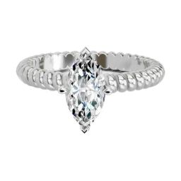 Sparkles White Gold Lab Grown 1 Diamond 1.25ct 14KT Marquise Ring For Women-picture-43