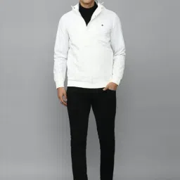 Allen Solly White Regular Fit Hooded Jacket image 5