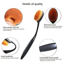 zemglam Set Of 8 Makeup Brush With 1 Nail Cleaning Brush & 1 Oval Brush image 5