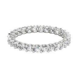 Sparkles White Gold Lab Grown 28 Diamond 1.09ct 14KT Eternity Ring For Women-picture-26