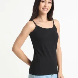 R&B Black Cotton Camisole image 5