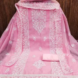 SHADOW & SAINING Embroidered Unstitched Dress Material image 3