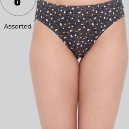 Lyra Assorted Color Cotton Printed Bikini Panties - Pack Of 8-picture-44