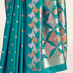 CANIZZARO Woven Design Zari Banarasi Saree image 4