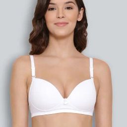 Lyra White Cotton Seamless Bra-picture-40