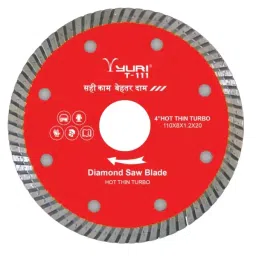 Yuri T-111 Turbo Marble Cutting Blade Diameter 4 inch (110 mm) x 20 mm Bore Size for Marble and Granite (Pack of 2)-picture-24