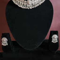 Piu Jewels Rhodium Plated & Beaded Jewellery Set image 2