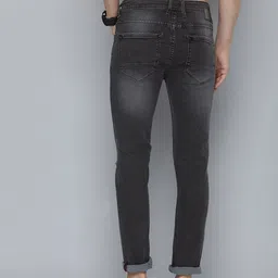 HERE&NOW Men Skinny Fit Mildly Distressed Light Fade Stretchable Jeans image 3