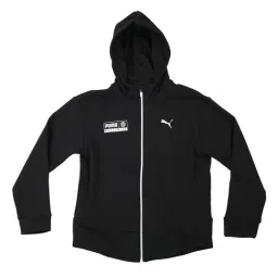 Puma Kids Black Printed Jacket-image-81