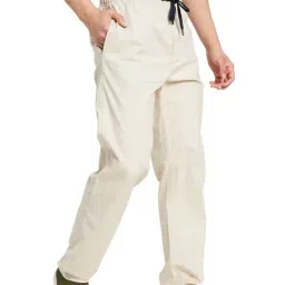 Octave Cream Cotton Regular Fit Trackpants image 4