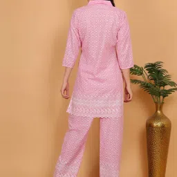 Mytrendzs Printed Shirt Collar Tunic With Trousers Co-Ords image 3
