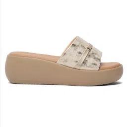 Eridani May Beige Casual Wedges Heels image 3
