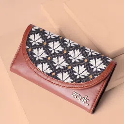 ZOUK Women Bidri Kaiser Kyra Flap Wallet-image-82