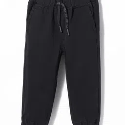 UCB Cotton Woven Full Length Solid Trouser - Black-image-87