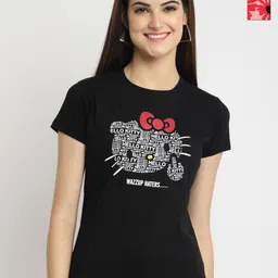 Tromko Women Pack of 2 Floral Printed Round Neck Cotton Regular Fit T-shirts-picture-42