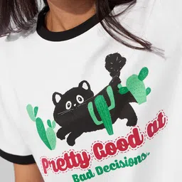 The Souled Store Women Typography Printed T-shirt image 3