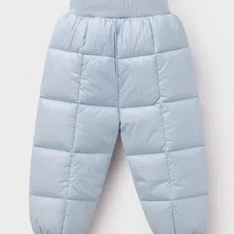 Mark & Mia Full Sleeves Winter Wear Solid Hooded Jacket & Pant Set With Ear Applique - Light Blue image 4