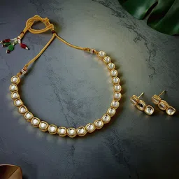 Kalakrith Milano Kundan-Studded Meenakari Jewellery Set-picture-21
