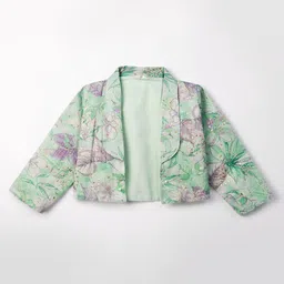 Enfance Beads Stone & Sequins Embellished Floral Embroidered Knee Length Dress With Full Sleeves Jacket - Wine image 5