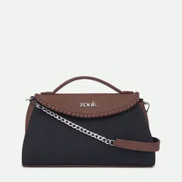 alt by zouk ZOUK Printed Structured Sling Bag with Cut Work-picture-11