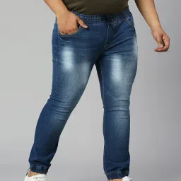 High Star Blue Comfort Fit Plus Size Stretchable Jogger Jeans image 3