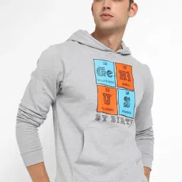 Campus Sutra Light Grey Regular Fit Graphic Print Hooded Sweatshirt-picture-17