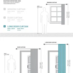 DDECOR Live Beautiful Green Polyester 7 ft Door Curtain image 3