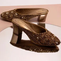 Inc.5 Women's Antique Gold Mule Shoes-image-50