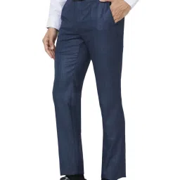 Raymond Blue Slim Fit Trousers image 3