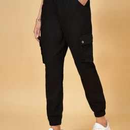 People by Pantaloons Black Cotton Mid Rise Jeans image 3