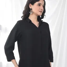 Crimsoune Club Jet Black Lyocell Top image 4