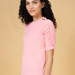 Annabelle by Pantaloons Regular Fit Pink Top image 3