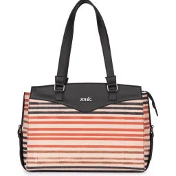 Zouk Luna Qutub Multicolor Jute Striped Shoulder Handbag image 3