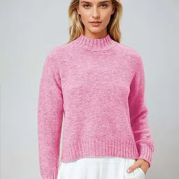 Kotty Pink Plain Sweater-image-0