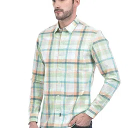 Numero Uno Multicolored Cotton Slim Fit Checks Shirt image 3