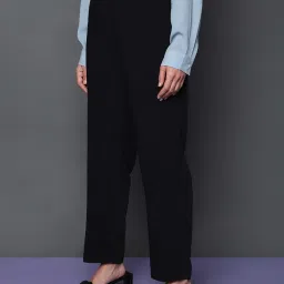 Vero Moda Black Polyester Regular Fit High Rise Pants image 3