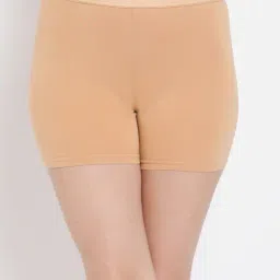 Clovia Beige Cotton Regular Fit Solid Panties-picture-16