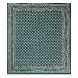 Texstylers Green Floral Printed Cotton 186TC Queen Size Bedsheet Set 2.08 m x 2.28 m image 3