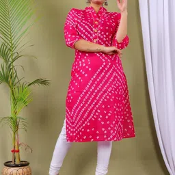 PARTH SY FASHION Women Pink Blended Straight Kurtas-picture-15