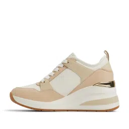 Aldo Women's White & Tan Sneakers image 3