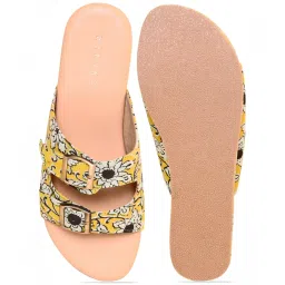 Kanvas Women's Yellow Casual Wedges image 3