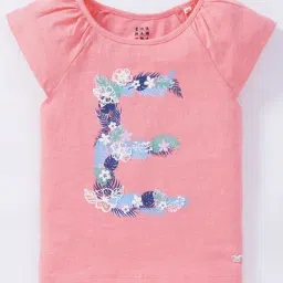 Ed-a-Mamma Kids Pink Cotton Embroidered T-Shirt-image-27
