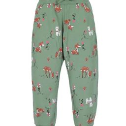 Plum Tree Kids Green & Pink Cotton Printed Joggers-picture-4