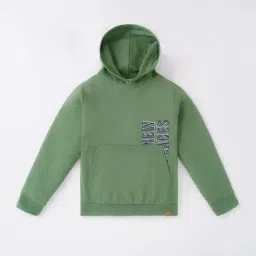 Ed-a-Mamma Kids Green Cotton Printed Full Sleeves Hoodie-picture-42