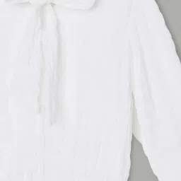 Fame Forever by Lifestyle Kids White Regular Fit Full Sleeves Top image 3