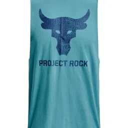 Under Armour Blue Regular Fit Printed Tank Tee image 3