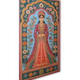 Nestroots Elegant Indian Woman Canvas Series Stretch Canvas Frame Wall Painting - Set of 3 image 3