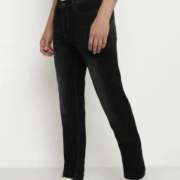 Octave Charcoal Black Cotton Regular Fit Stretchable Jeans image 3