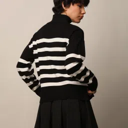 Only Black & White Striped Pullover image 3